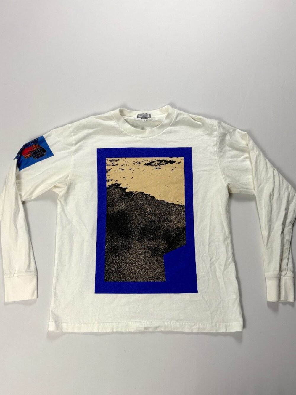 Cav Empt Mens Fragmentary Long Sleeve Graphic Shirt White Sz M Made in Japan